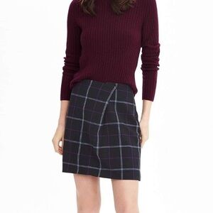 Banana Republic Plaid Foldover Mini skirt